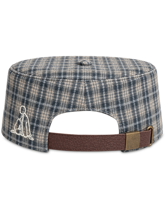 type pillbox cap - sky/ivory