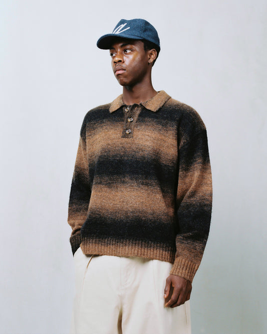 gerrard polo - toffee/black