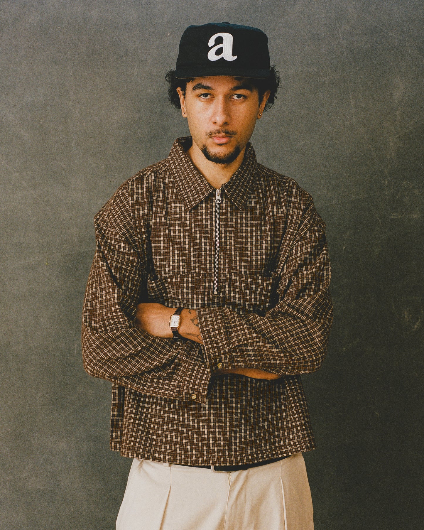 lindley half zip - cocoa/ivory