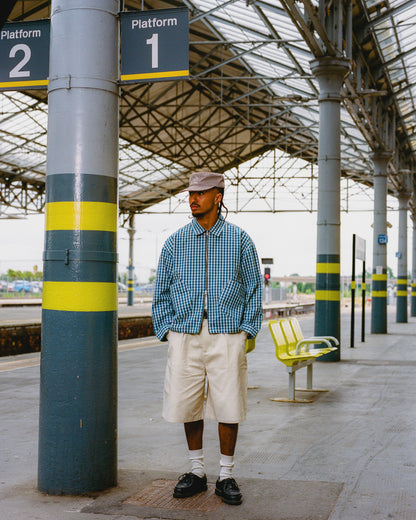 day jacket - ocean/ivory