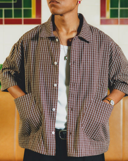 roe shirt - cocoa/ivory