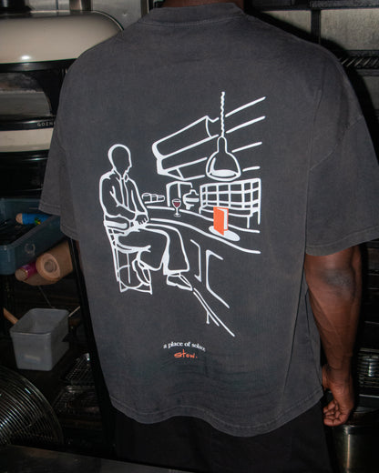 chef tee - charcoal/carrot