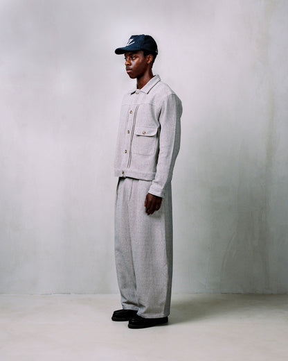 foster trouser - pearl/cocoa