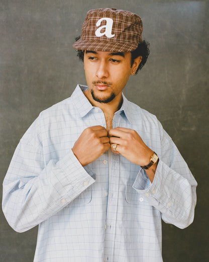 grafton shirt - sky/ivory