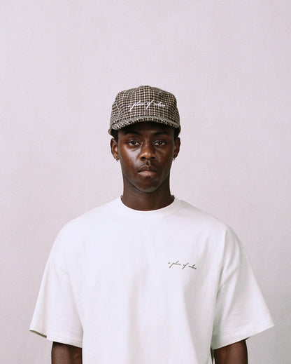 cursive cap - biscuit/ivory