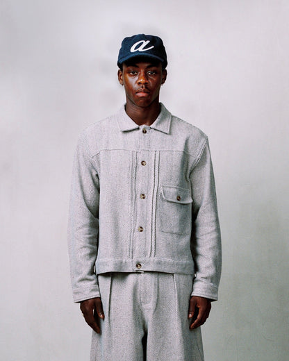 bennett jacket - pearl/cocoa