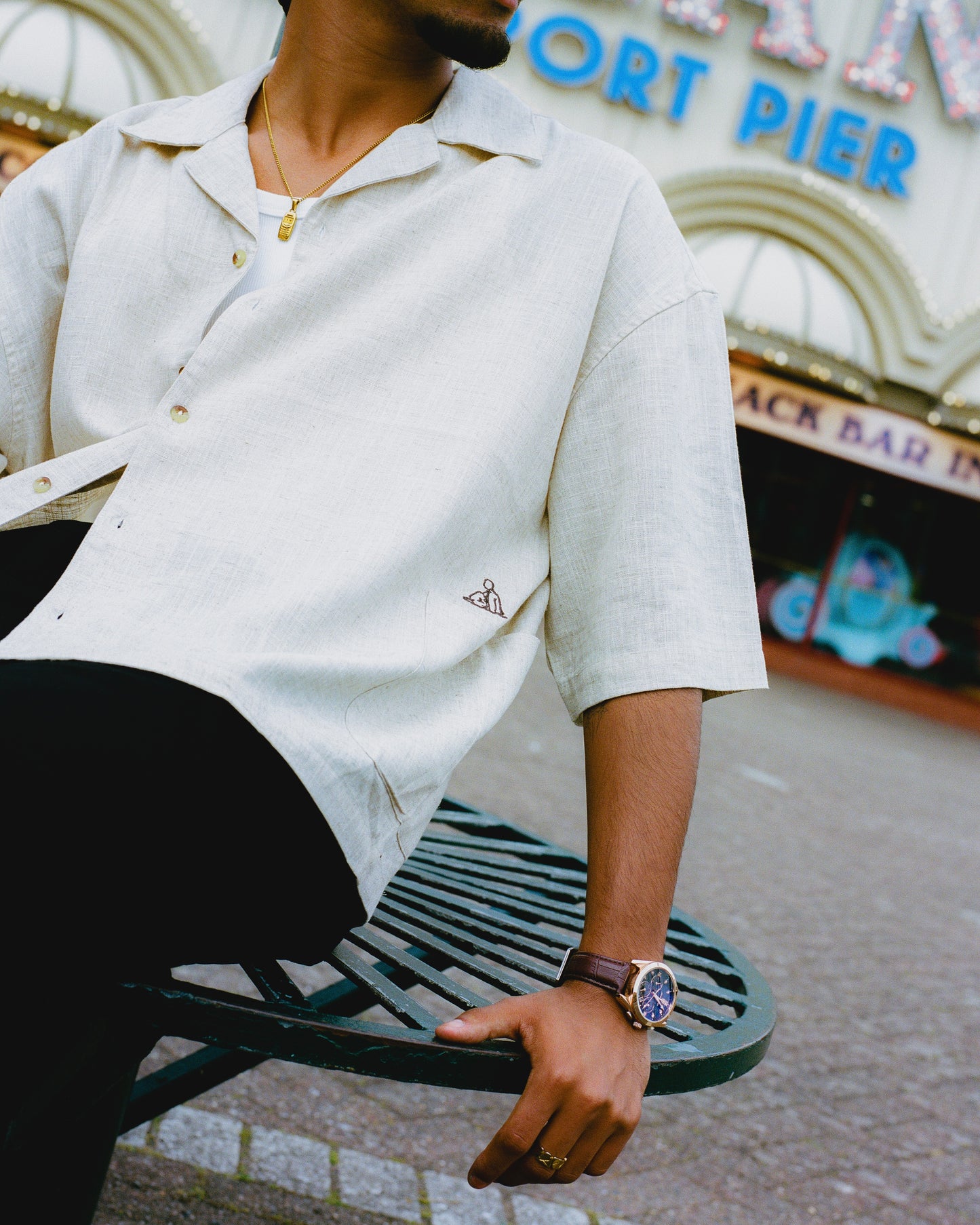 taylor shirt - natural/cocoa