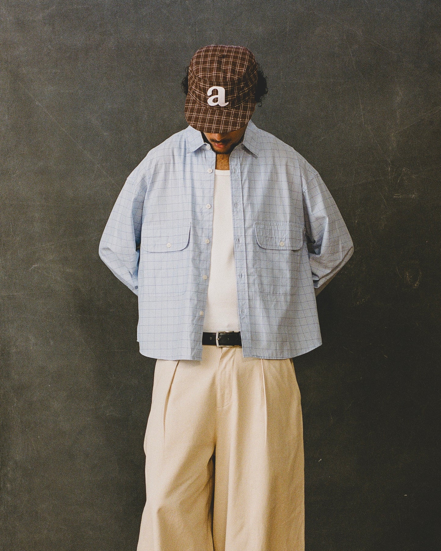 grafton shirt - sky/ivory