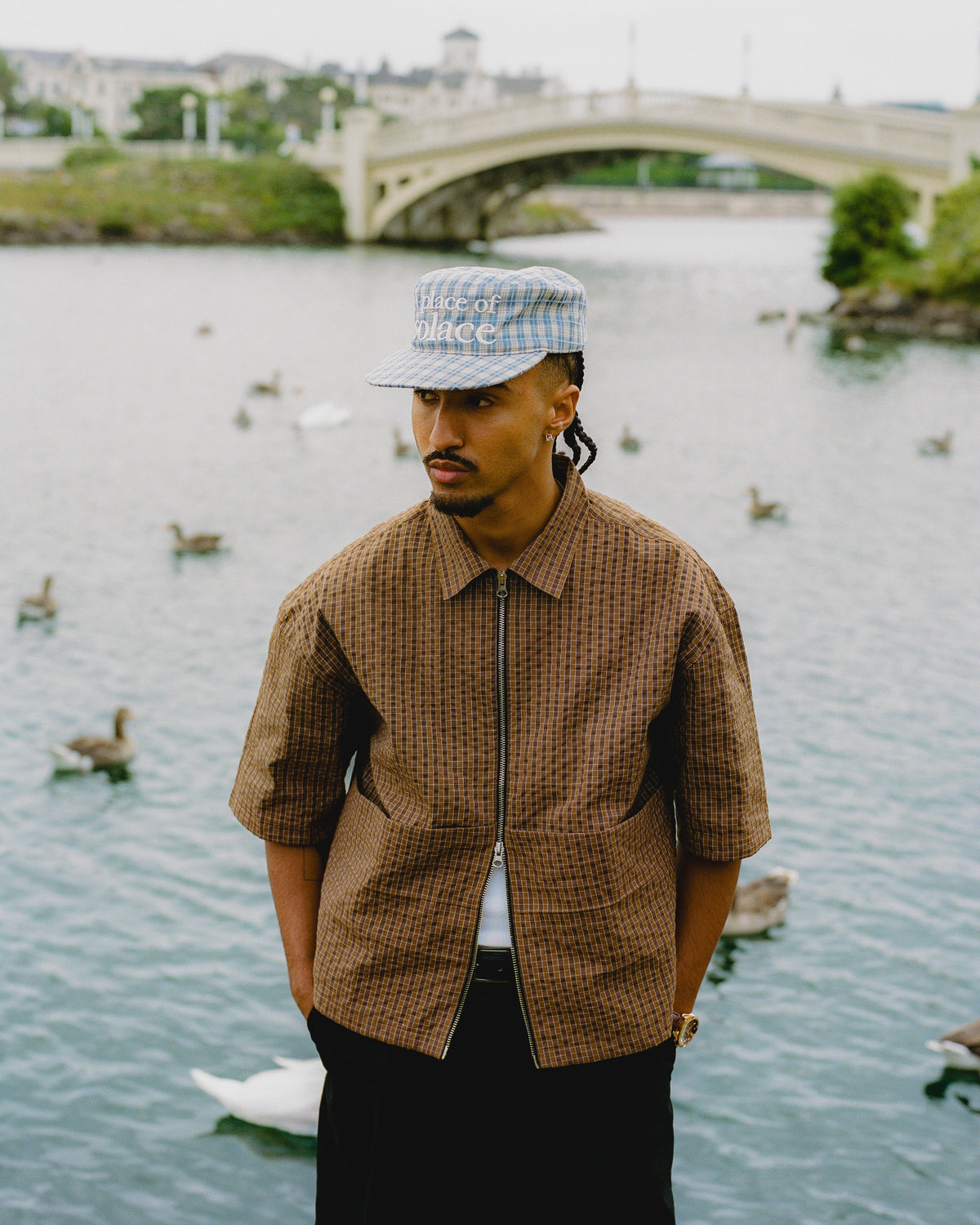 cruz shirt - cocoa/ivory