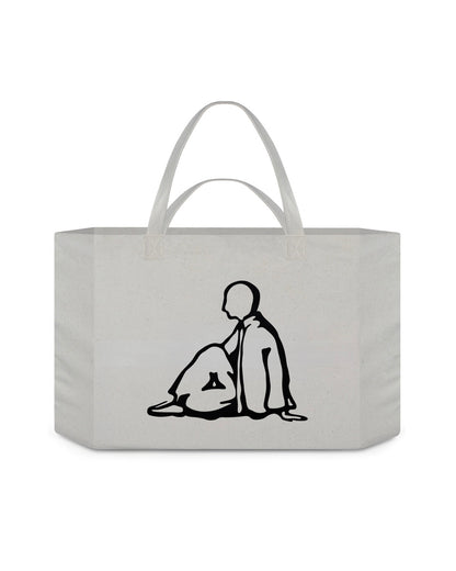 place tote bag - natural/black