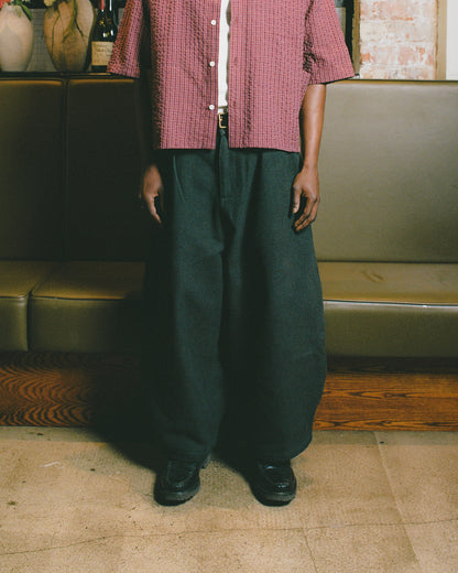 woolls trouser - soot/cocoa