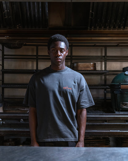chef tee - charcoal/carrot