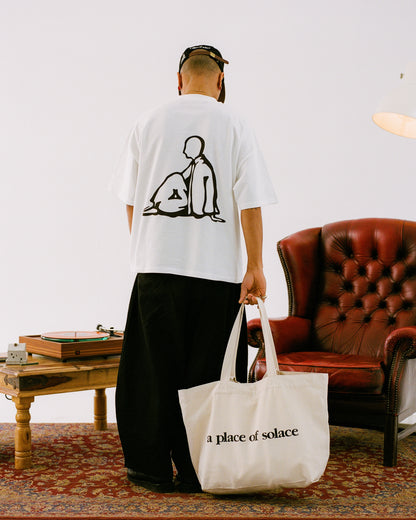 place tote bag - natural/black
