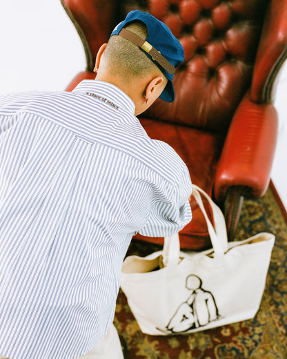 solomon shirt - ivory/midnight