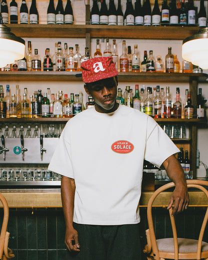 "a" pillbox cap - fresno/ivory
