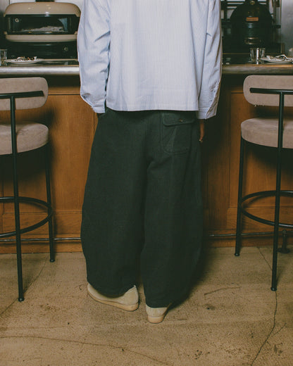 woolls trouser - soot/cocoa