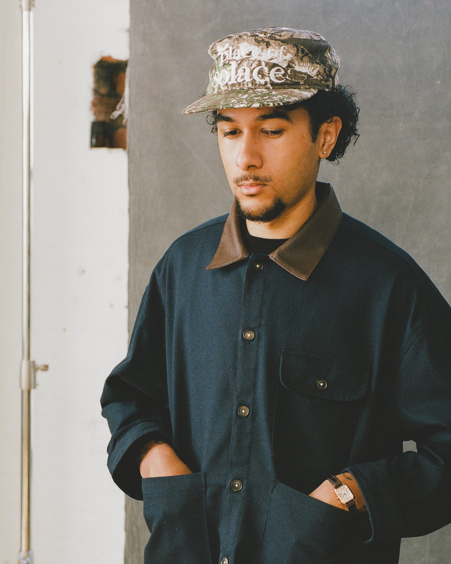 type pillbox cap - tree/ivory