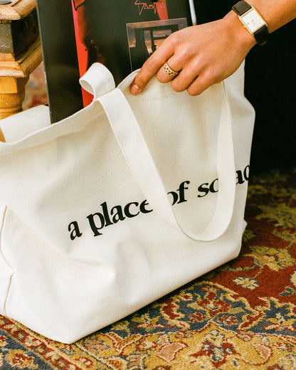 place tote bag - natural/black