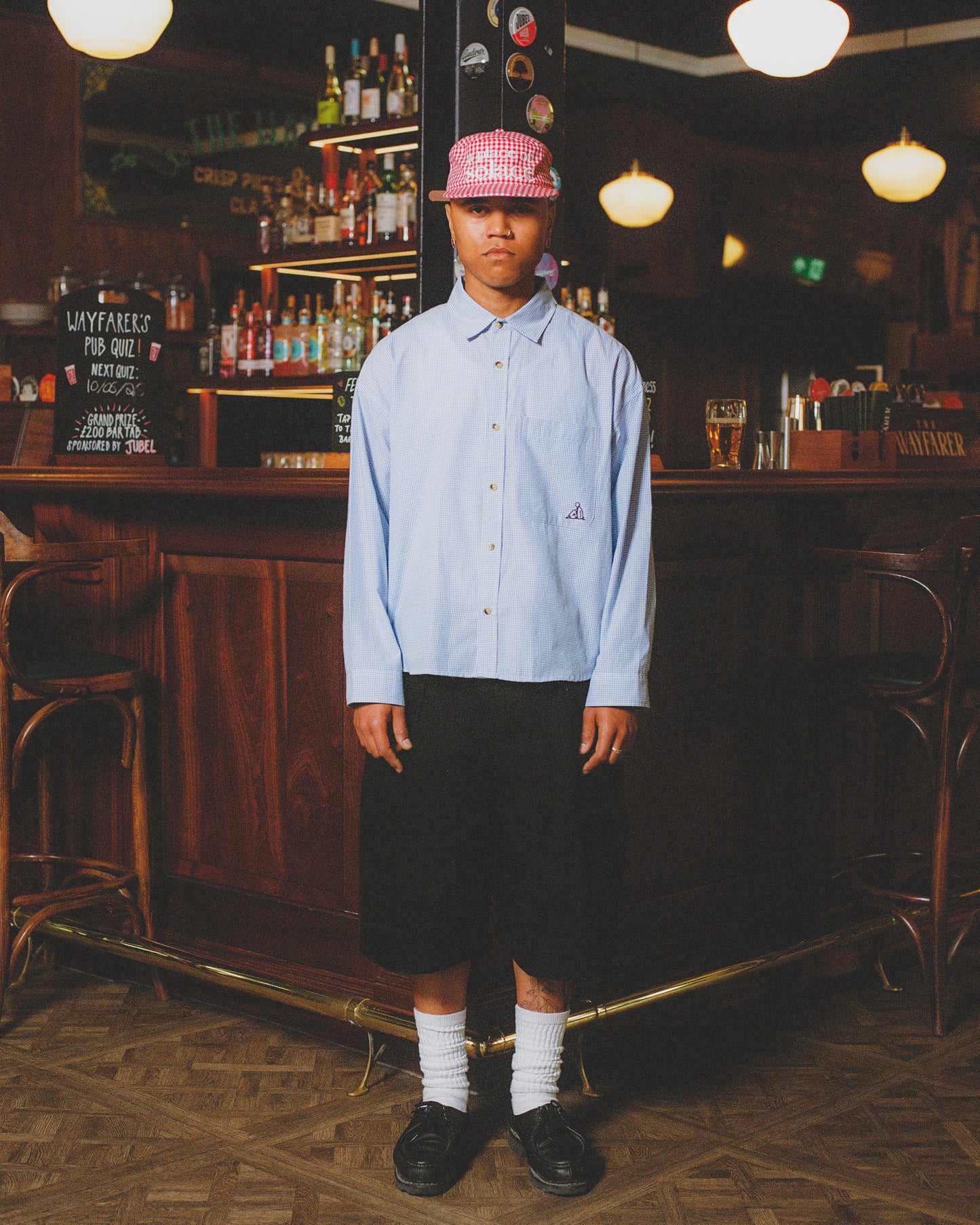 picnic shirt - sky/ivory