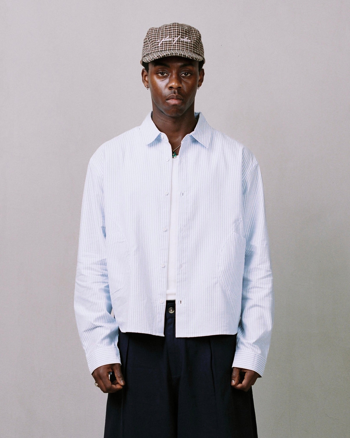 swindells shirt - sky/ivory