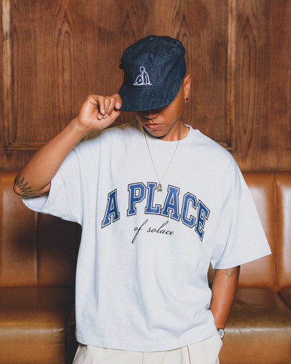 academy tee - heather/midnight