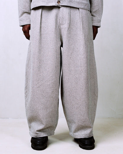 foster trouser - pearl/cocoa