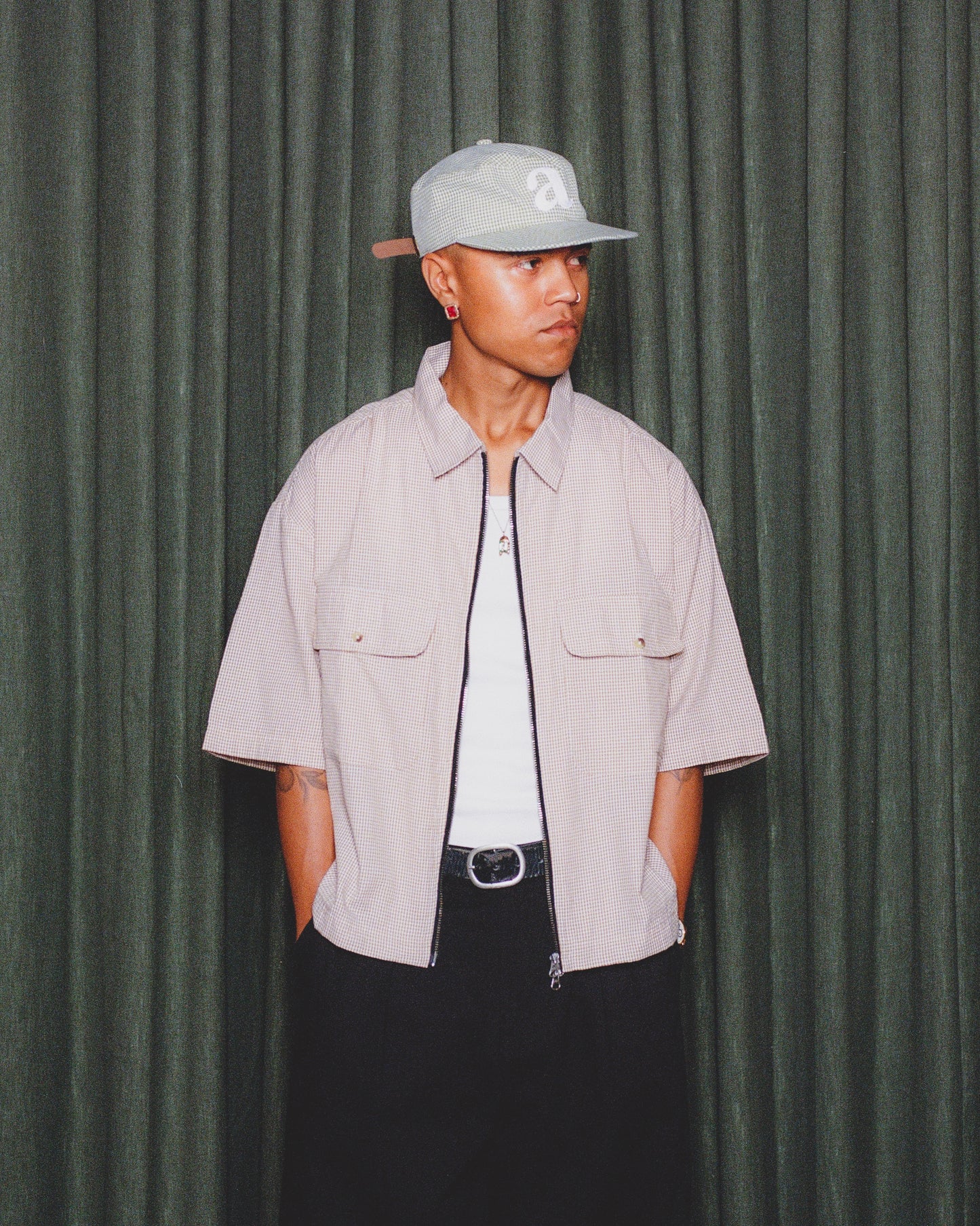 ashton shirt - caramel/ivory