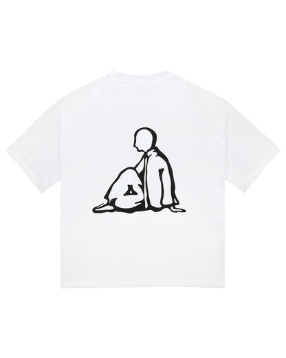 place tee - ivory/black