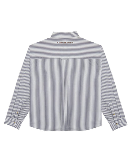 solomon shirt - ivory/midnight