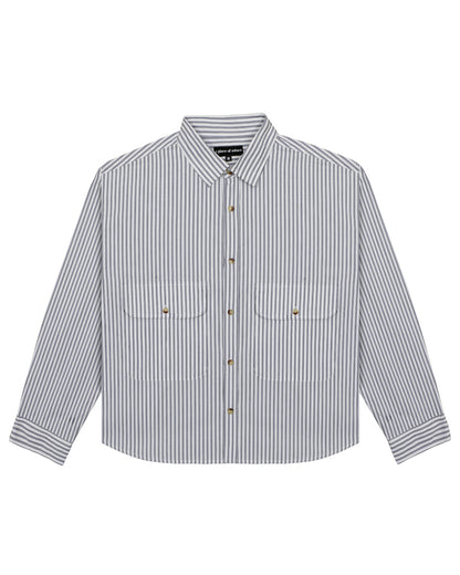 solomon shirt - ivory/midnight