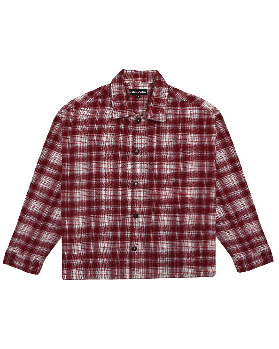 peckham overshirt - bordeaux/cloud