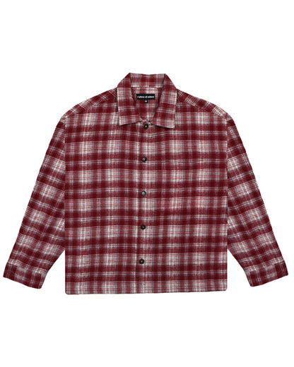 peckham overshirt - bordeaux/cloud