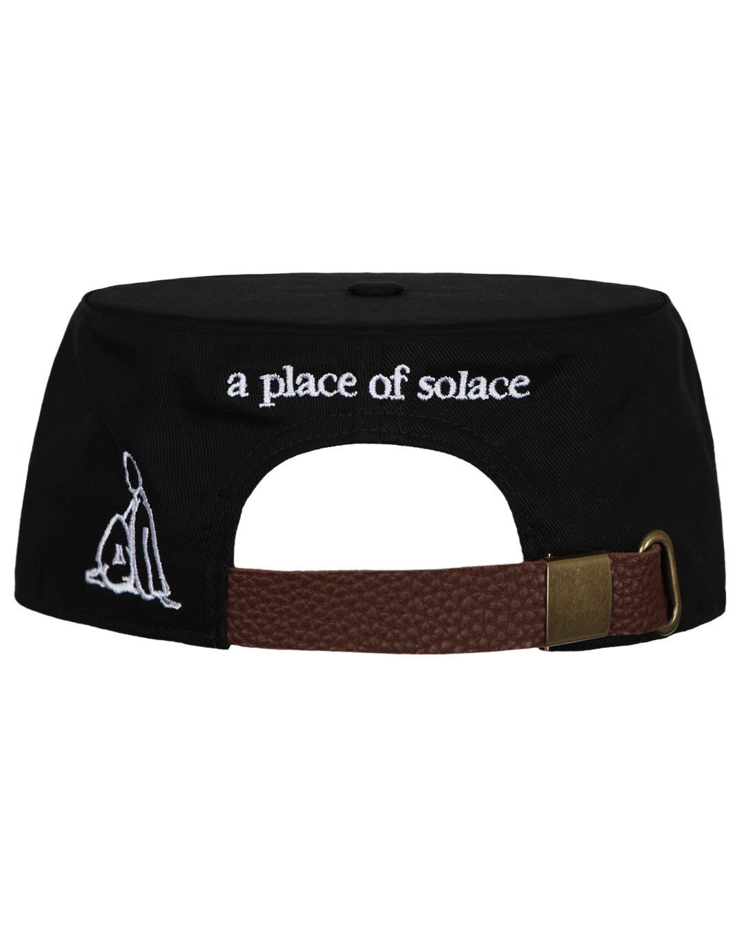 "a" pillbox cap - black/ivory