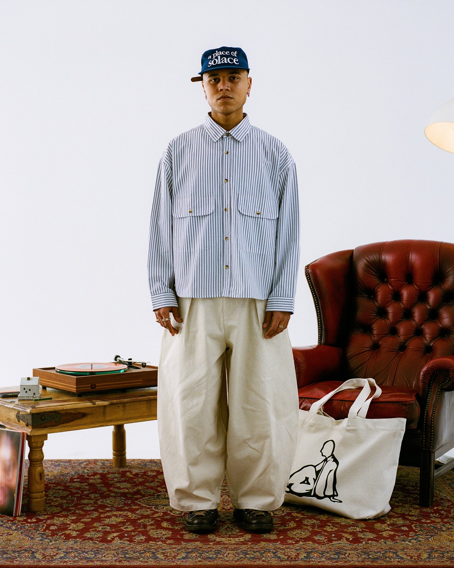 mischa trouser - ecru/black