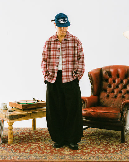 peckham overshirt - bordeaux/cloud
