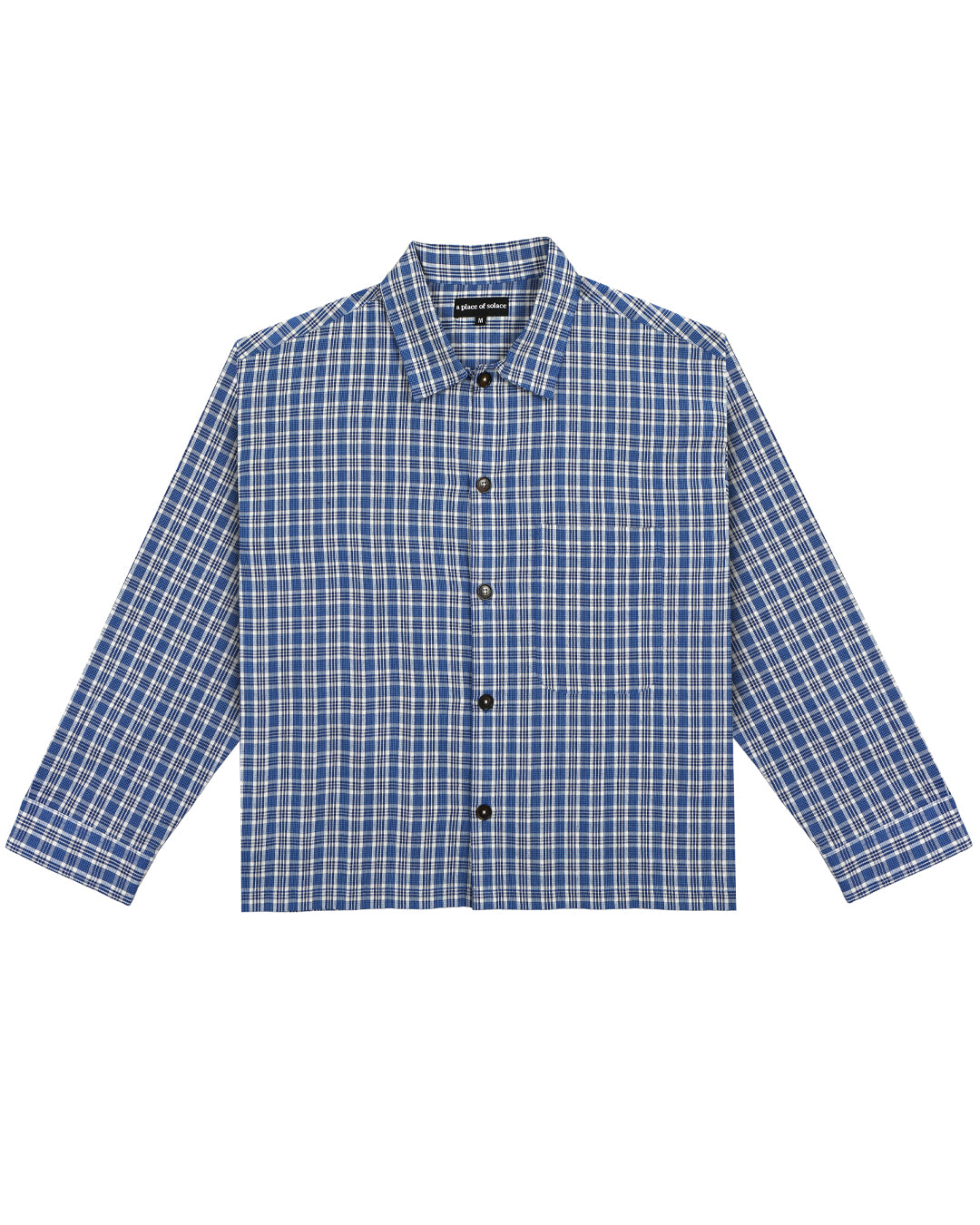 gillian shirt - cobalt/ivory