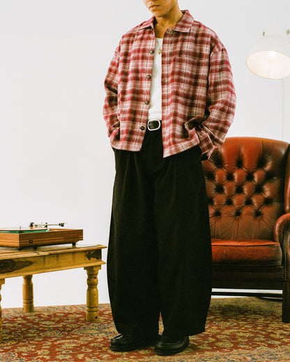 peckham overshirt - bordeaux/cloud