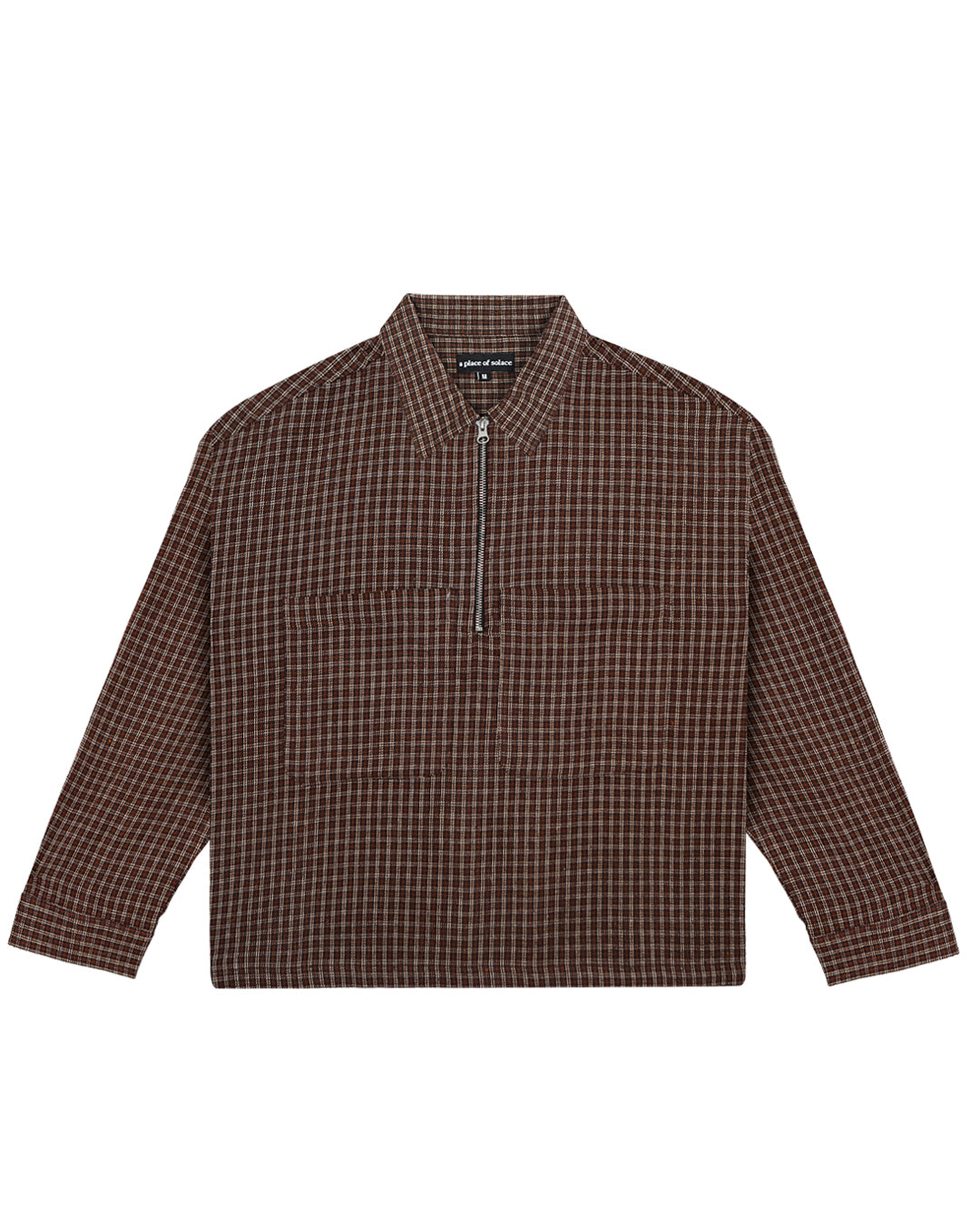 lindley half zip - cocoa/ivory