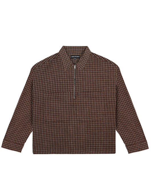 lindley half zip - cocoa/ivory