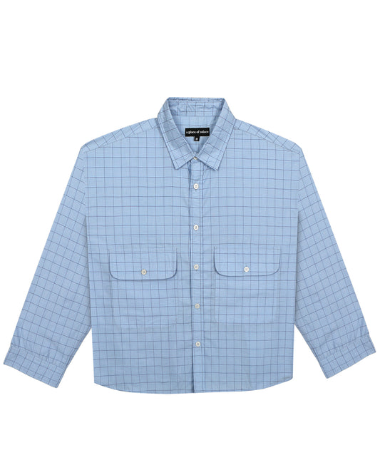 grafton shirt - sky/ivory