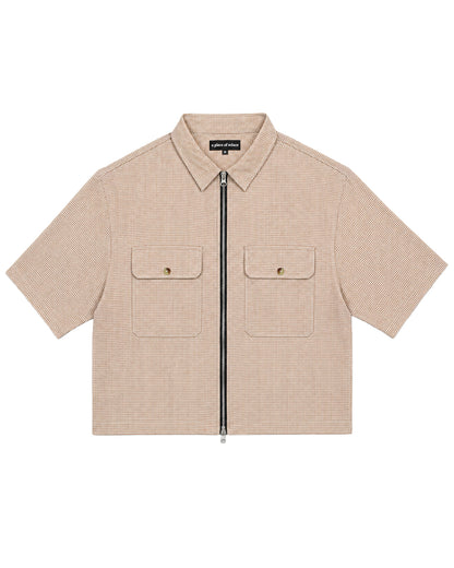 ashton shirt - caramel/ivory